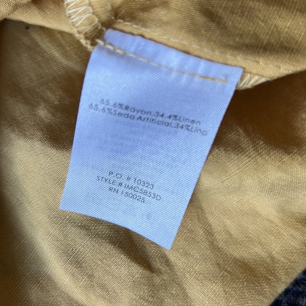 Mustard cut-out puff sleeve dress, M, 12th Tribe - Picture 7 of 8